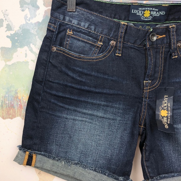 NWT Lucky Brand Cuffed Abbey Shorts Size 0/25 - Picture 2 of 8